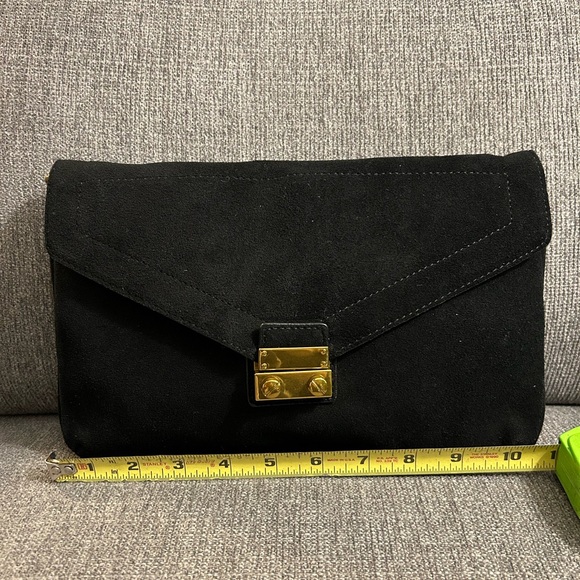 J. Crew black suede bag with bronze hardware - Picture 9 of 10